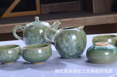 【窑变多彩结晶釉/茶具套装/高档礼品/德化陶瓷批发】价格,厂家,图片,茶具套装,德化县柒骏宏工艺陶瓷研究所-